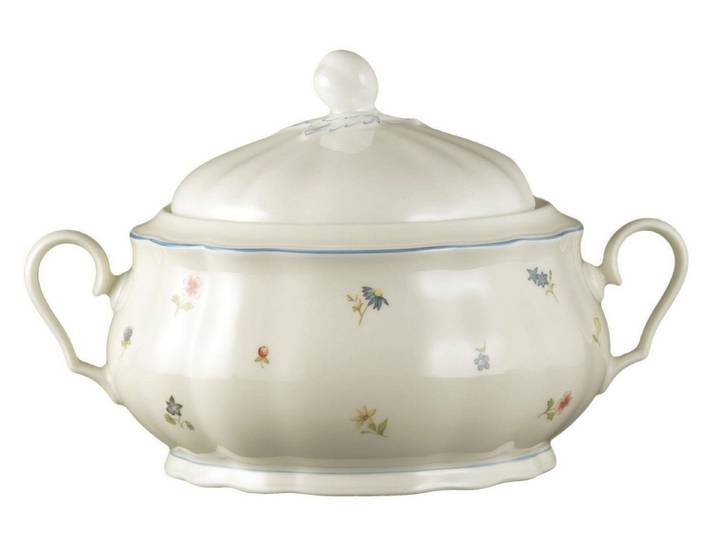 Seltmann Weiden Schüssel Seltmann Weiden Marie-Luise Streublume Schüssel mit Deckel 2,15 l, Porzellan, (Packung)