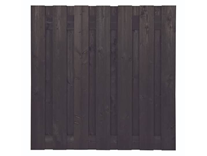 Tuinscherm schutting antraciet zwart 180x180cm