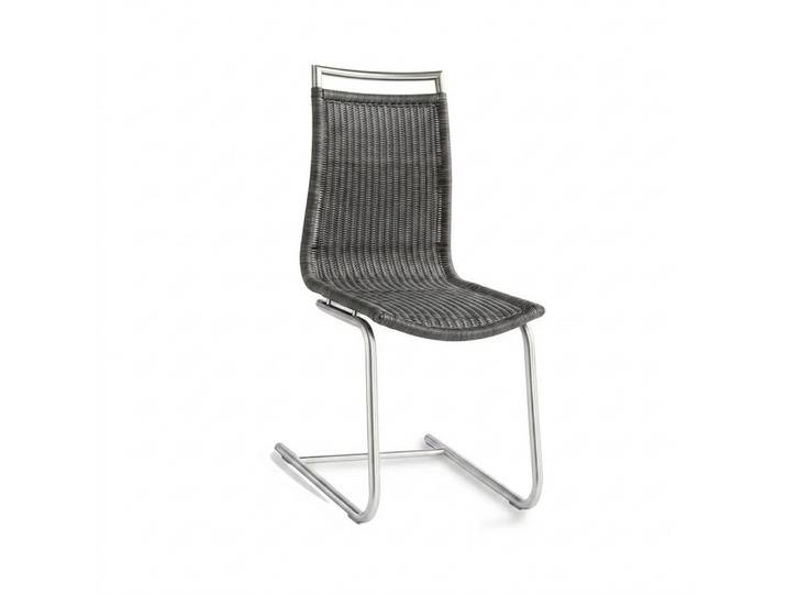 Okazi Freischwinger Okazi Milan Outdoor Edelstahl grau (1 St), Gestell aus V2A Edelstahl