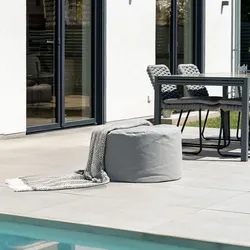 HOME DELUXE XXL Outdoor Sitzsack CLOUD Hocker - Hellgrau