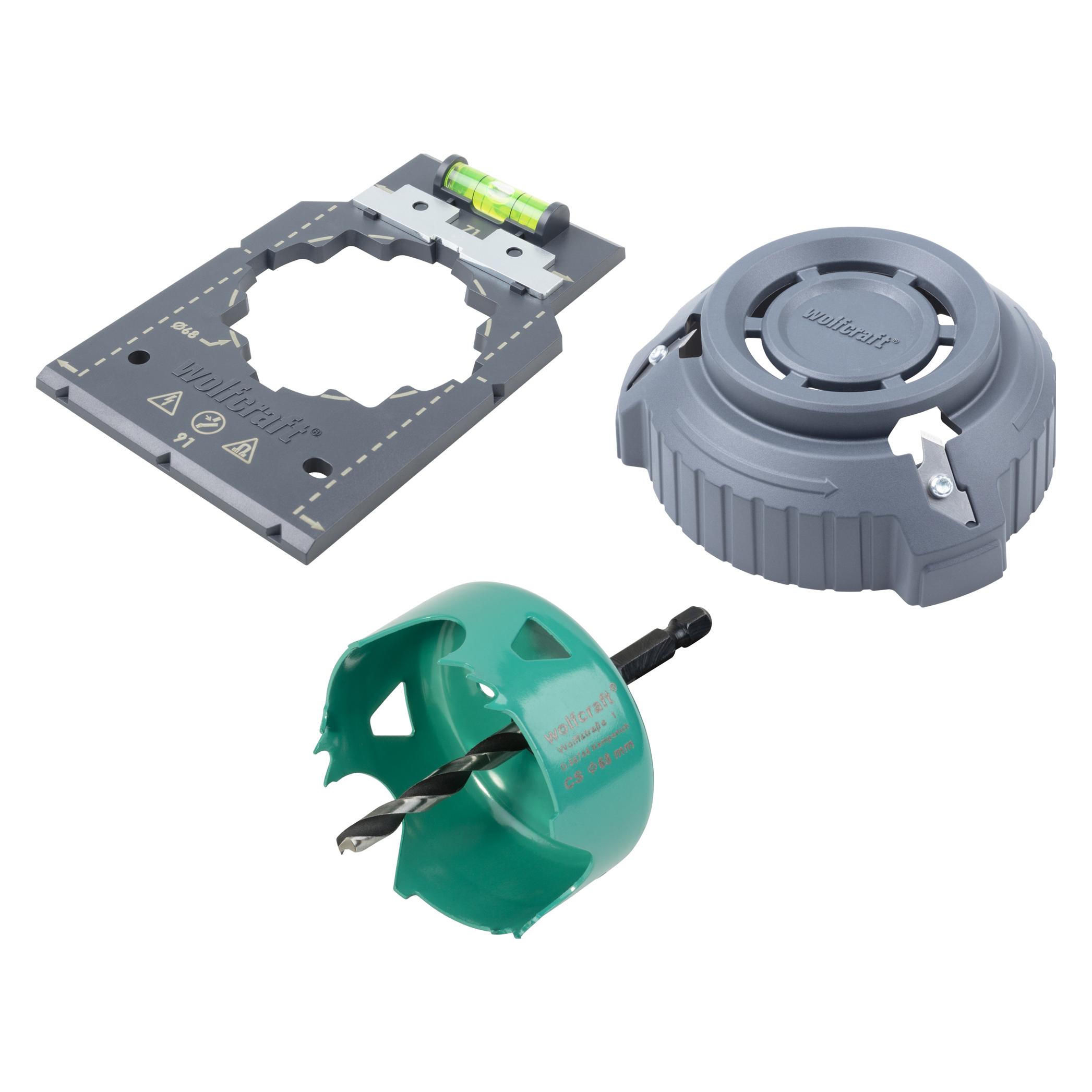 wolfcraft 1 Steckdosen-Installationsset Trockenbau (WF5897000)