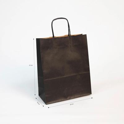 Clairefontaine Packung mit 25 Taschen Kraft glatt 110g, 22x10x27cm, schwarz - Schwarz 395712C