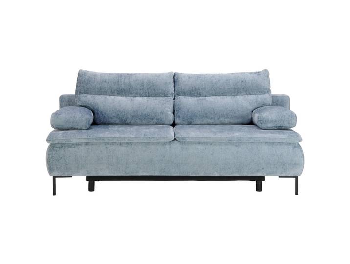 Novel Boxspringsofa, Blau, Metall, Füllung: Schaumstoff, 202x93x100 cm, Stoffauswahl, Wohnzimmer, Sofas & Couches, Schlafsofas, Schlafsofas mit Bettkasten