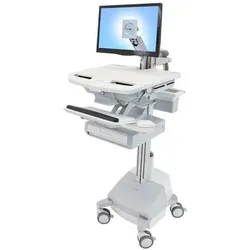 Ergotron Wagen für LCD-Display/Tastatur/Maus/CPU/Notebook/Barcodescanner (offene Architek, Notebookwagen, Grau