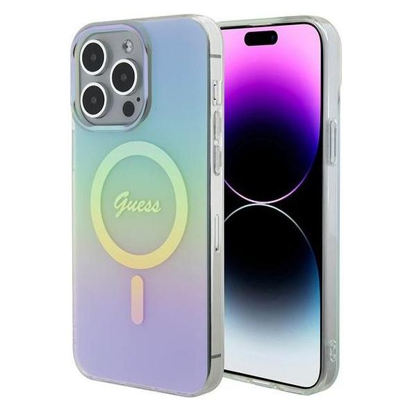 Guess GUHMP15XHITSQ iPhone 15 Pro Max turkusowy/turquoise hardcase IML Iridescent MagSafe (Apple iPhone 15 Pro Max) (GUE003221-0)