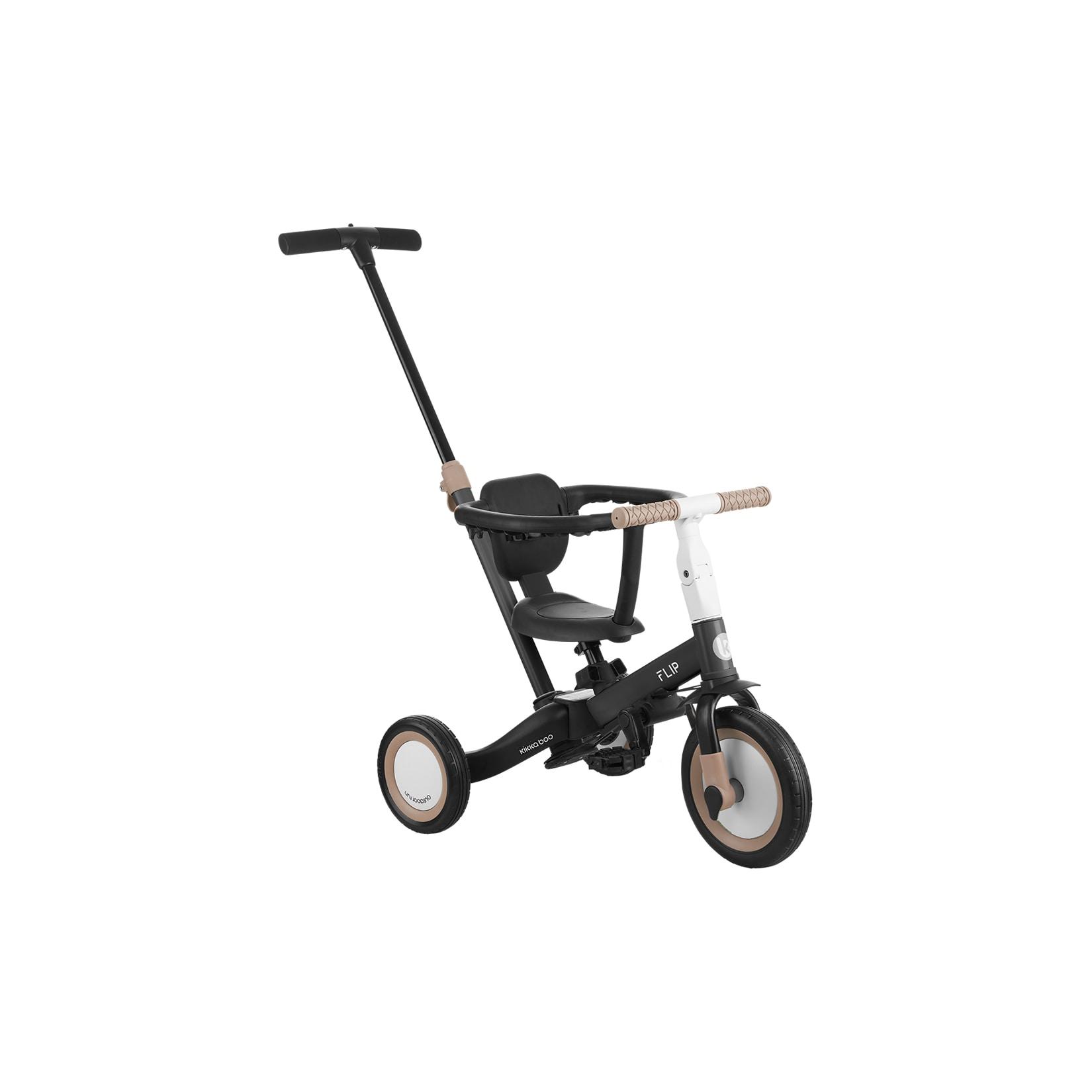 Kikkaboo Dreirad Flip 5 in 1 Stahlrahmen rutschfeste Griffe einstellbar umbaubar schwarz