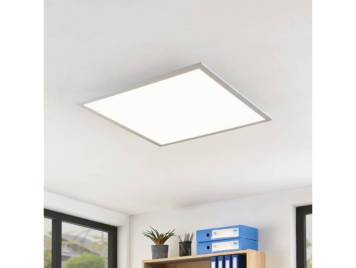 Gelora LED-Panel, 62 cm, 4.000 K, silberfarben, Alu - Prios - Küche - Modern - Kunststoff - Eckig