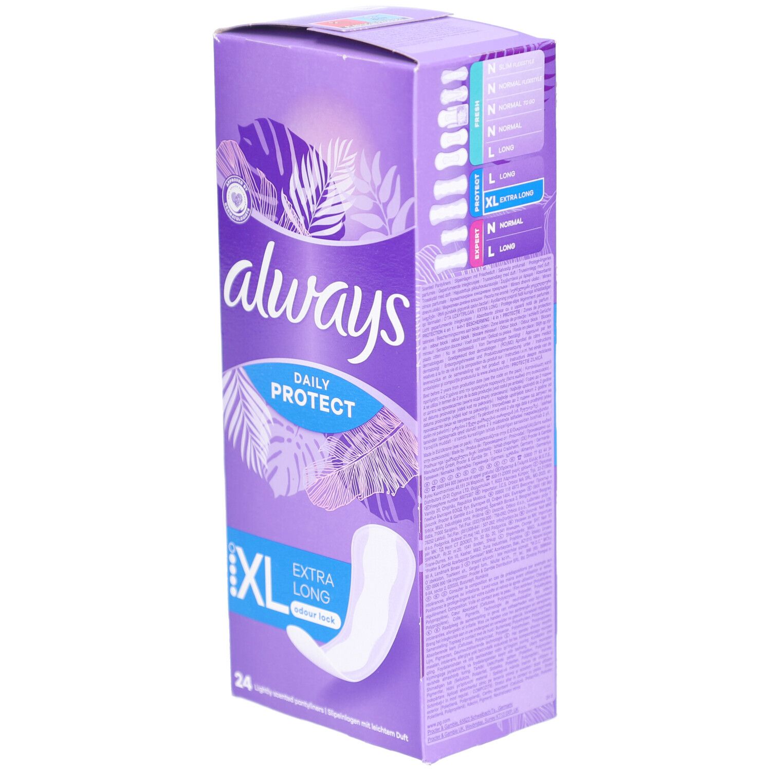 Always Slipeinl Daily Prot Extra Long Duft 24 Stk St Binden