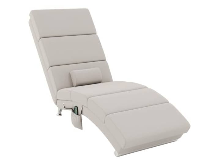 HOMCOM Relaxsessel Elektrisch Fernsehsessel mit Liegefunktion, Cremeweiß Massagesessel, Massage, Wärmefunktion, Vibration, TV Sessel, Lendenkissen, Seitentasche, Fernbedienung, Leinenoptik
