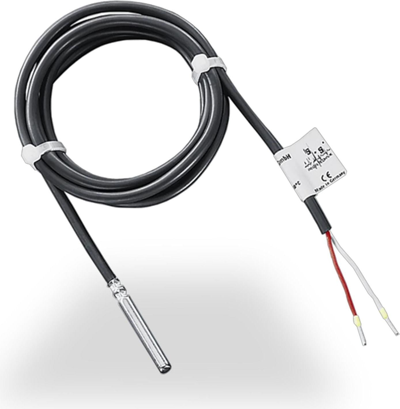 MDT PT1000 temperatuursensor met 1 meter aansluitkabel en 6 mm behuizing
