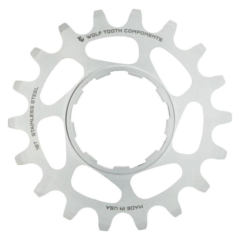 Wolf Tooth Stainless Steel Single Speed Ritzel, 18 Z., silver (18) (33128051)