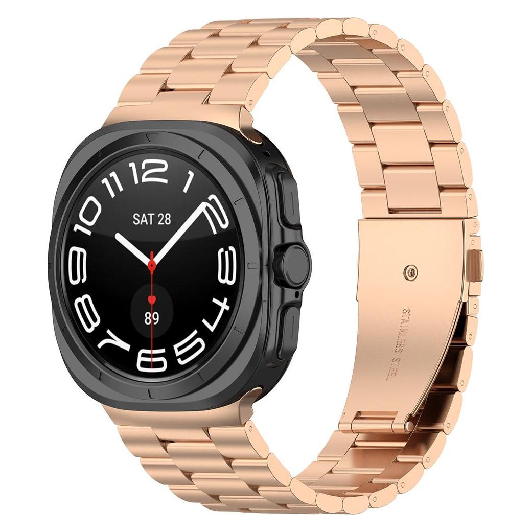 Techsuit - Watchband (W010) - Samsung Galaxy Watch Ultra 47mm - Pink (Stainless Steel) (56359380)