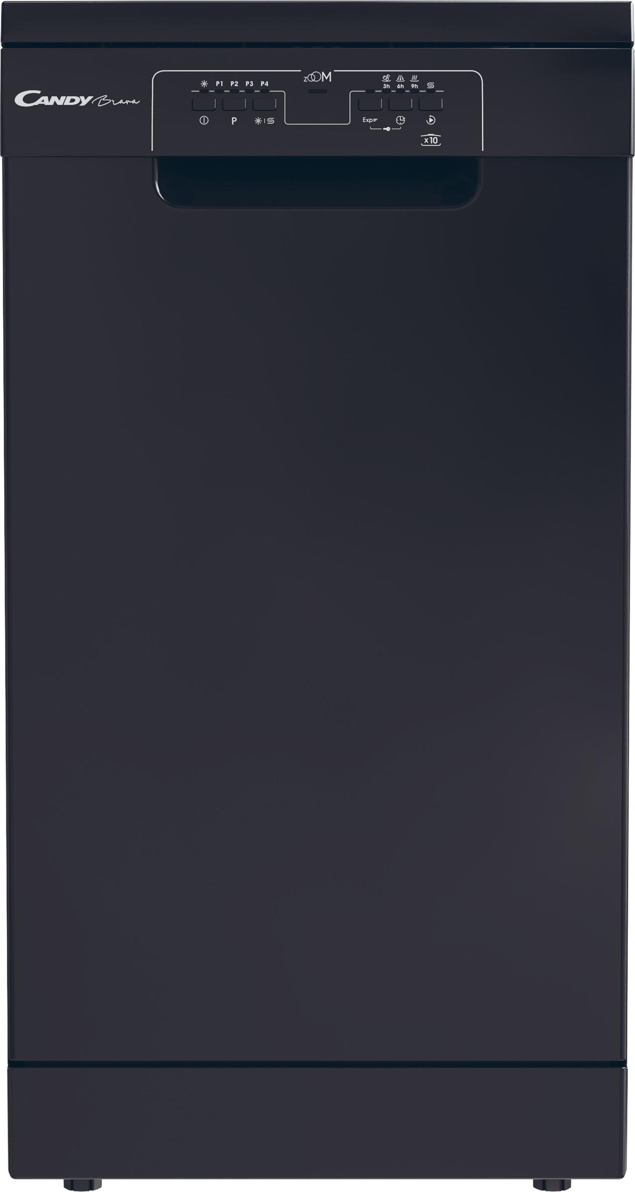 Candy Brava CDPH 2L1047B, Freistehend, Single (45 cm breit), Schwarz, Schwarz, Touchsteuerung, Zusammenklappbar