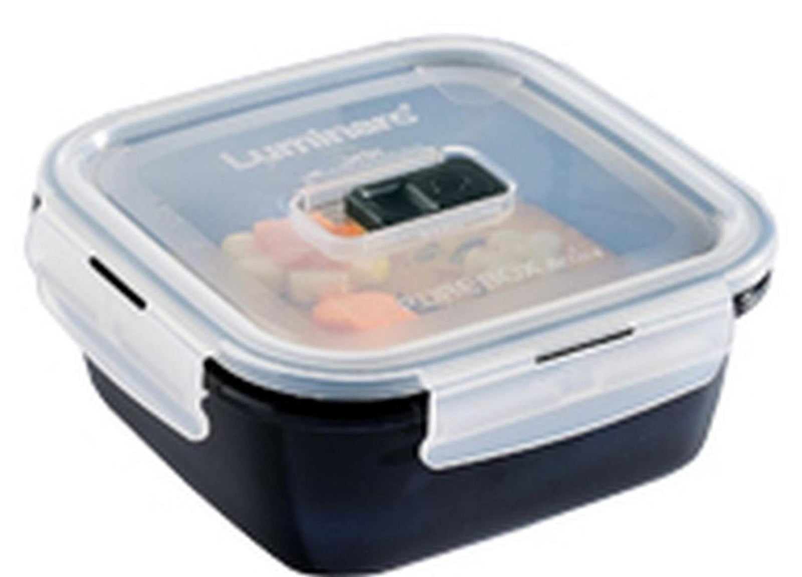 Luminarc Black Box actieve vierkante containers met deksel, 76 cl, 6 stuks