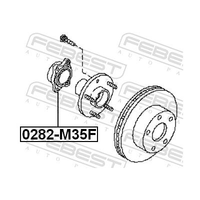 FEBEST Radnabe 0282m35f Vorderachse für NISSAN
