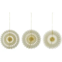 Stelle Christbaumschmuck Stern 30 cm, Gebrochenes Weiß, 3 St.
