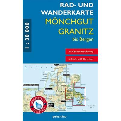 Rad- und Wanderkarte Mönchgut, Granitz, bis Bergen, Sonstige von , Grünes Herz, 978-3-86636-440-0
