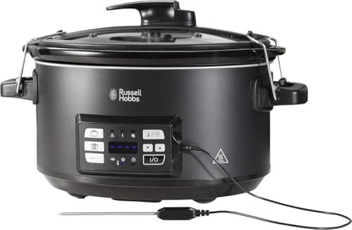 Russell Hobbs 3-in-1 Digitale Sous Vide Slowcooker met Geïntegreerde Thermometer en Keramieke Braadpan, 6,5L
