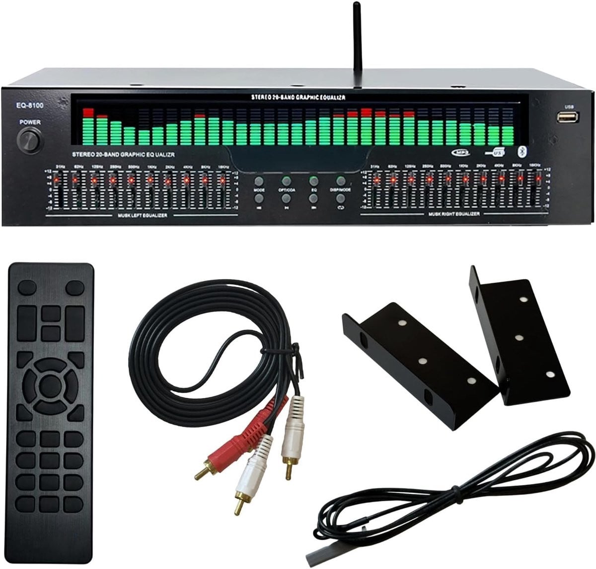 Digitale Equalizer met 31 Bands, Audio Visualizer en LED Spectrum Display voor Optimaal Geluid