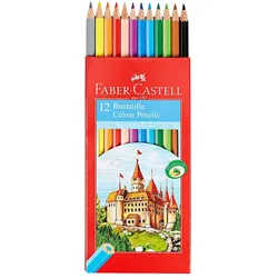 FABER-CASTELL CASTLE Buntstifte farbsortiert - 12 Stück