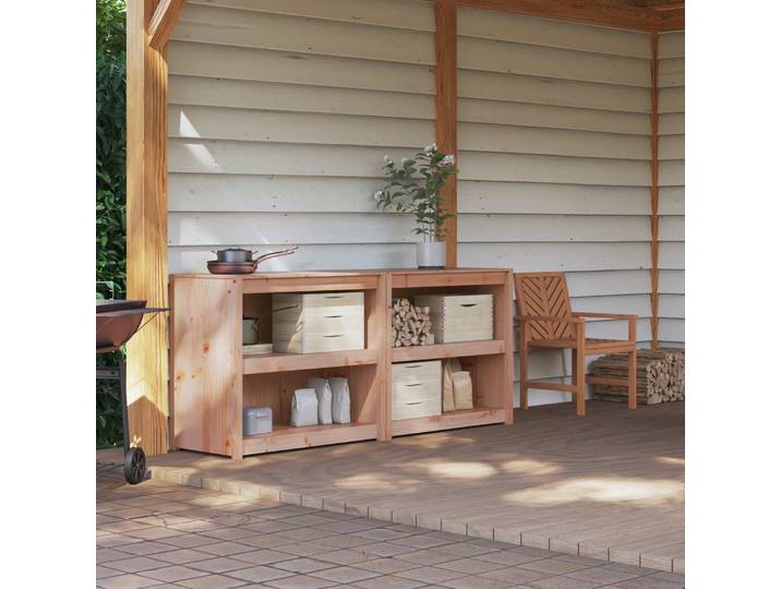 vidaXL Außenküchenschrank MEPPEL 2 stk. Natural Douglas