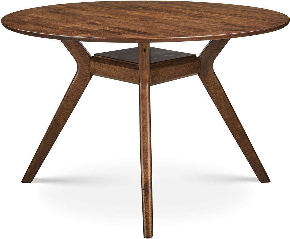 Corrigan Studio Harvey Round Solid Wood Dining Table (120cm L x 120cm W) Walnut