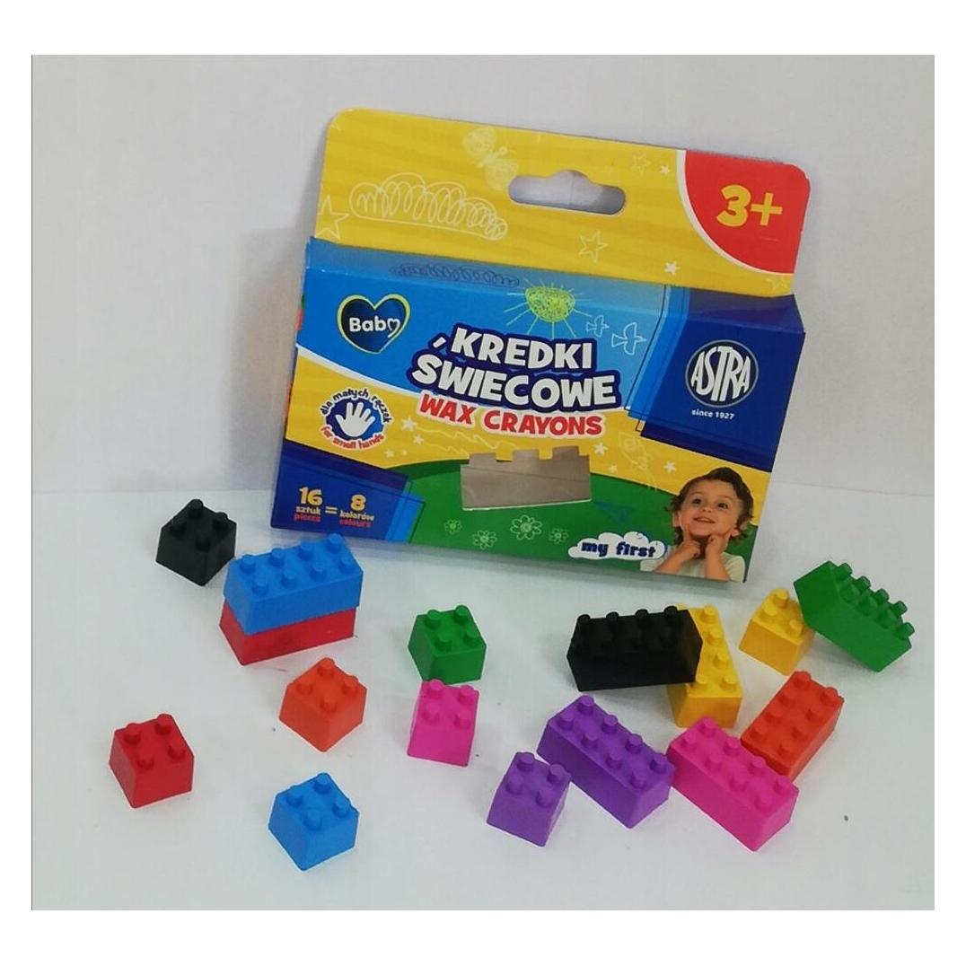 Astra BABY Wachs-Knochen 16 Stück, 8 Farben (16x) (158494)