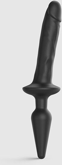 Strap-On-Me Plug-In Switch Réaliste - Gode & Plug Anal 2-en-1 Taille S - Noir