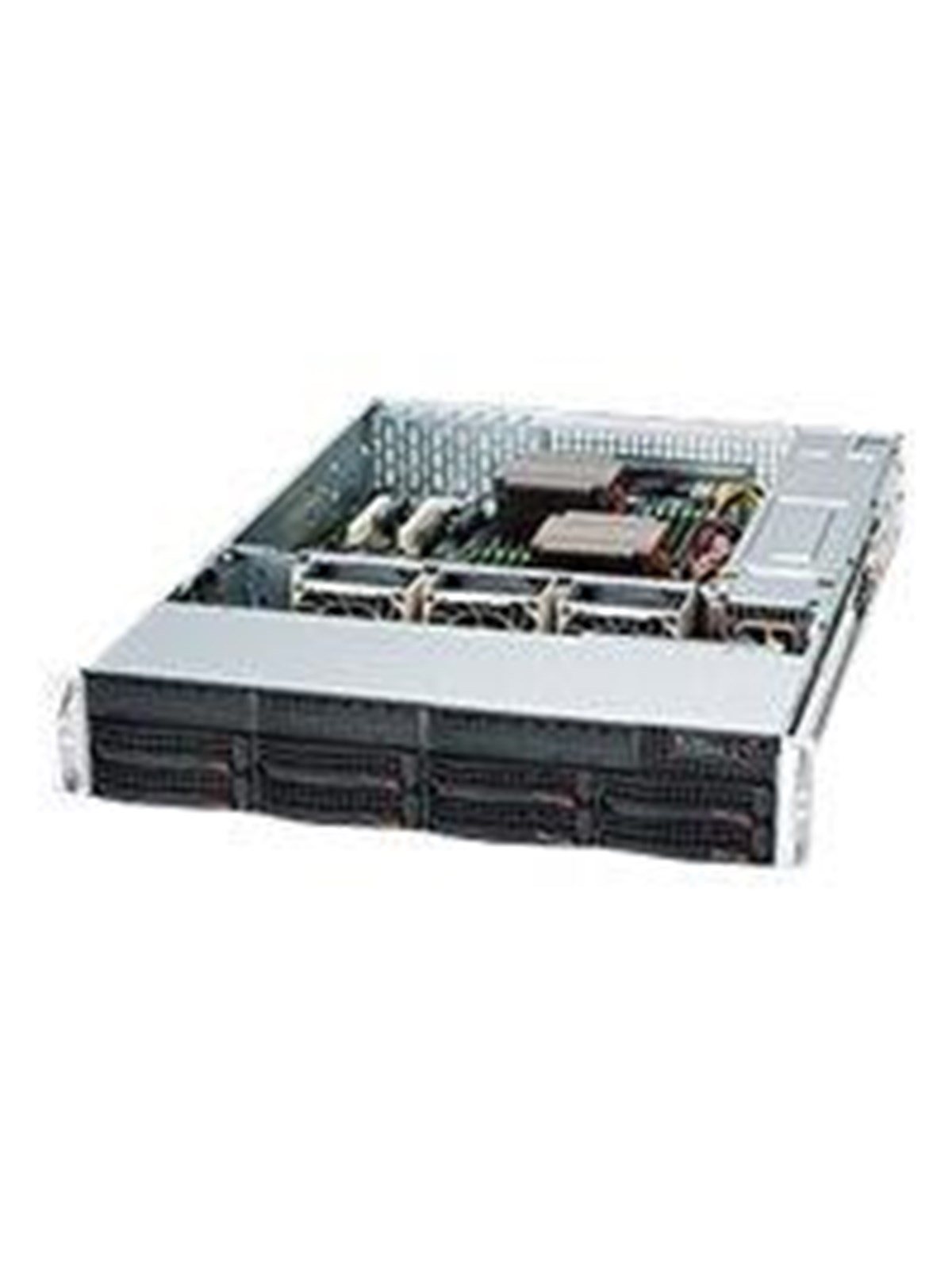 Supermicro SC825 TQC-R802LPB - Gehäuse - Server (Rack) - Schwarz