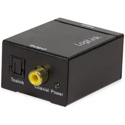 LogiLink Analog Audio Konverter (Analog -> Digital), Audio Adapter, Schwarz