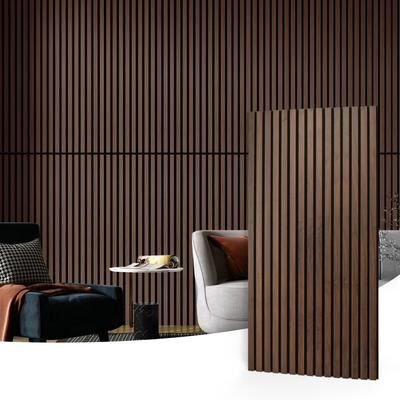 Art3d 23.6in x 47.2in Acoustic Wall Paneling,Slat Wall Cladding Siding Board,4pcs