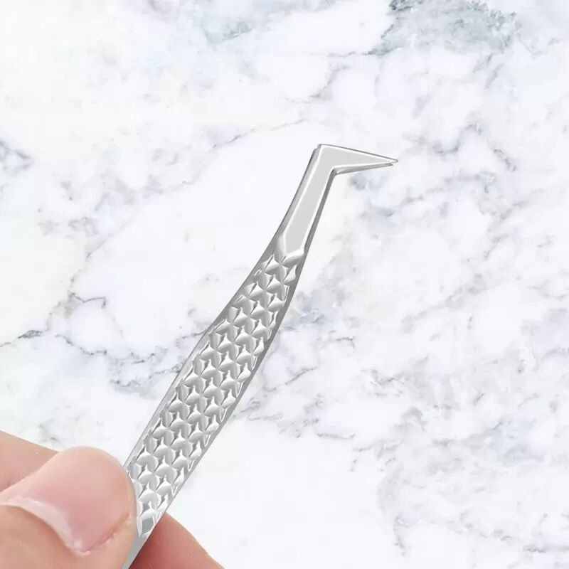 INF 5-teiliges Wimpernverlängerungs-Pinzetten-Set aus Edelstahl für präzise Applikation