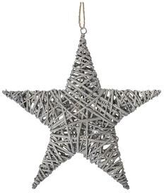 IH Casa Decor Grey Willow Star Wall Hanger Large