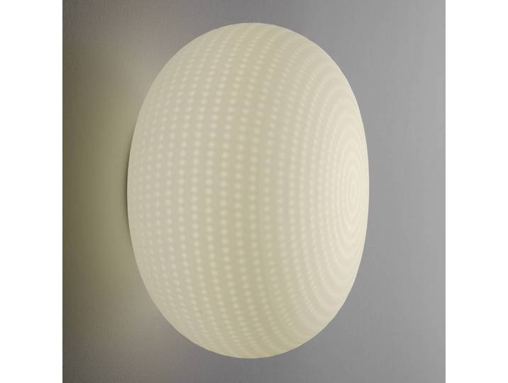 Fontana Arte Designer Wandleuchte Bianca, dimmbar, weiß / opal, für Wohn- / Esszimmer, Glas, Design, Deckenlampe