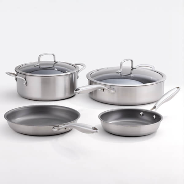 Stellar Zero 4 Piece Uncoated Cookware Bundle