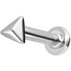 14 Karat Gold Labret mit Innengewinde PYRAMIDE