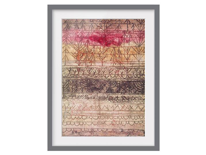 Impression d’art jeunes arbres III Pin massif, verni mat Multicolore 30 x 40cm