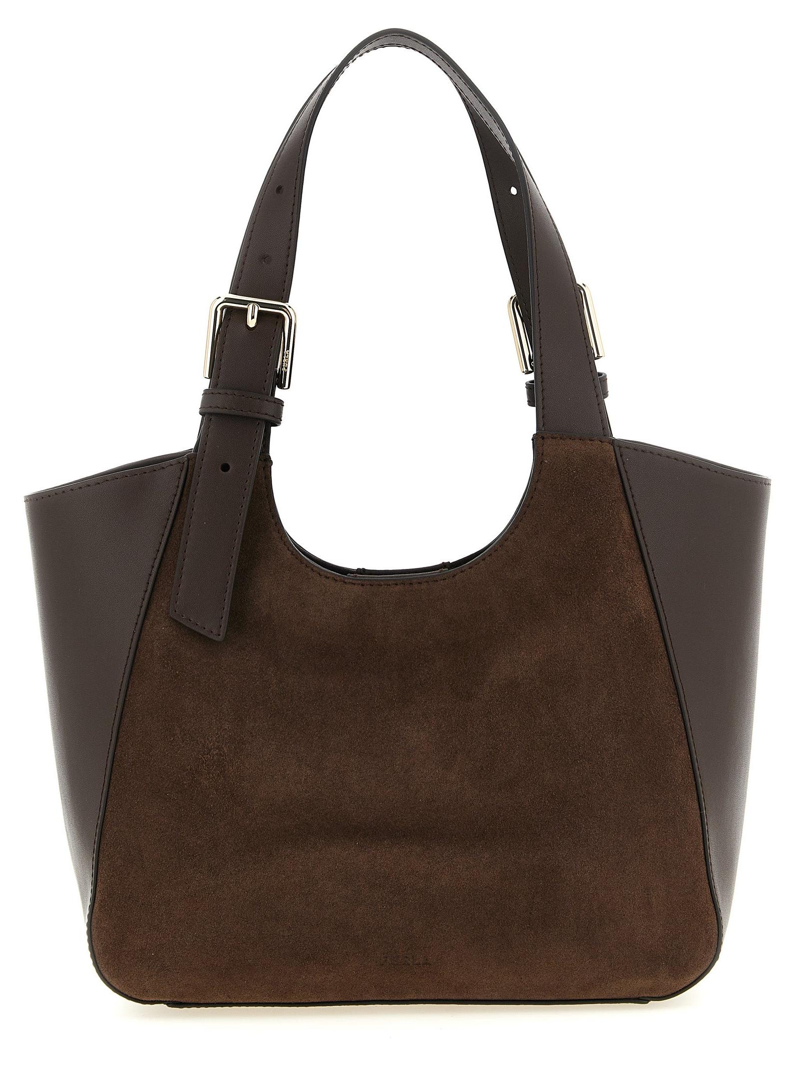 Furla Dora S Cabas braun Toni Cioccolato Wildleder Leder