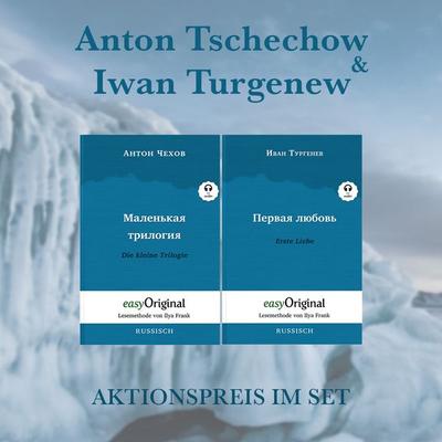 Anton Tschechow & Iwan Turgenew Hardcover (Bücher + Audio-Online) - Lesemethode von Ilya Frank, Set von Anton Pawlowitsch Tschechow,Iwan Turgenew,