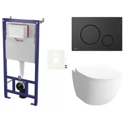 SAT Wand-WC Set für Vorwandmontage + VitrA Sento WC SIKOSSSEN68K