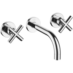 Dornbracht Waschtisch-Wandbatterie Tara. 367078920 chrom, Ausladung 160 mm, Kreugriffe