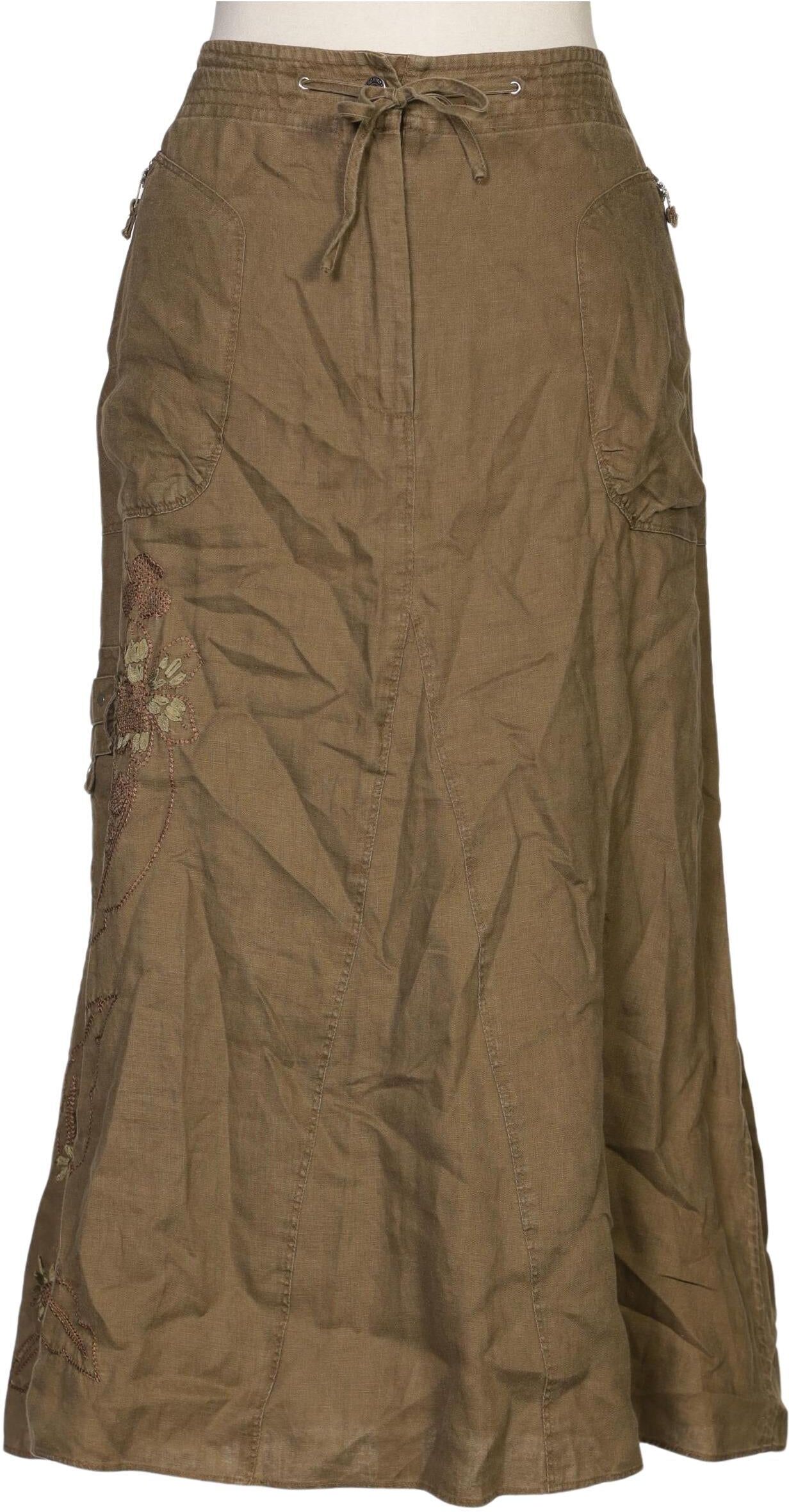 Weekend Max Mara Damen Rock, Braun, Gr. EU 38, Leinen - Second Hand
