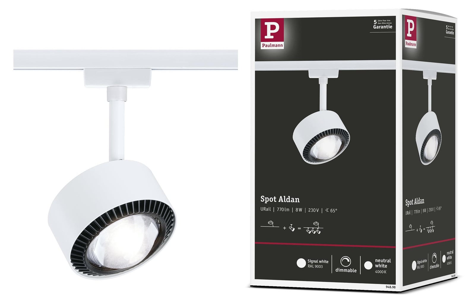 Paulmann URail Aldan LED spotsysteem, enkele spot