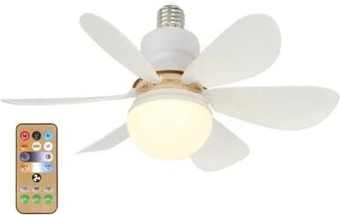 Uplifted Finds LED 40W Ceiling Fan Light E27 With Remote Control, Dimmable For Living Room And Study white c