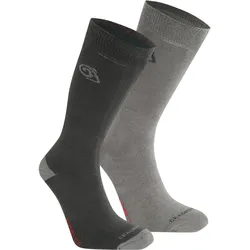 Craghoppers, Unisex, Sportsocken, Nosilife 2er Pack (35 - 38), Schwarz, Grau
