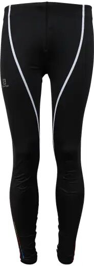 Salomon Pantalon Stretch Tights (XL - Black)  - Black;White - Size: Extra Large