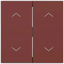 Hager WAW2002C05 Wippe 2fach mit Aufdruck Symbol Pfeile, A.x/C.x, carmin, halbglänzend