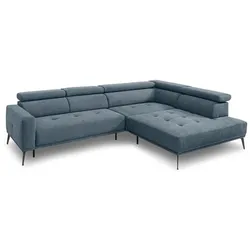 SOMETA Ecksofa Monterrey Stoff Graublau