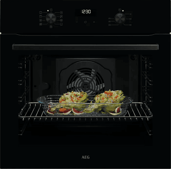 REACONDICIONADO Seminuevo Excelente Horno - AEG TU5AB20WSK, Multifunción, Limpieza por agua, 72 l, Display LED, 60 cm, Negro