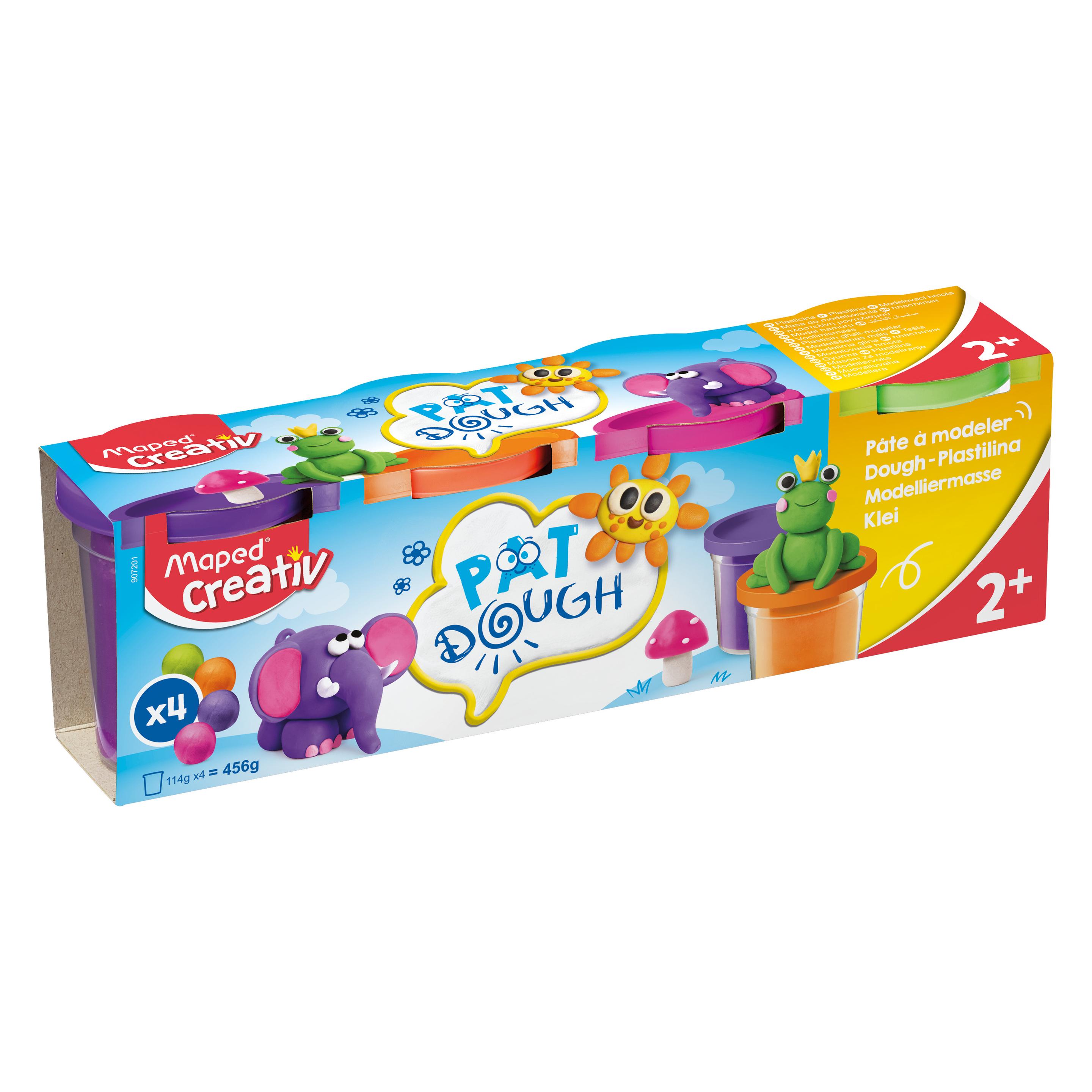 Maped Creativ Spielknete-Set, 4 Fancy-Farben, 456 g (907201)